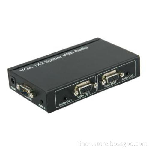 VGA SPLITTER Connects VGA source to two VGA displays at the time.